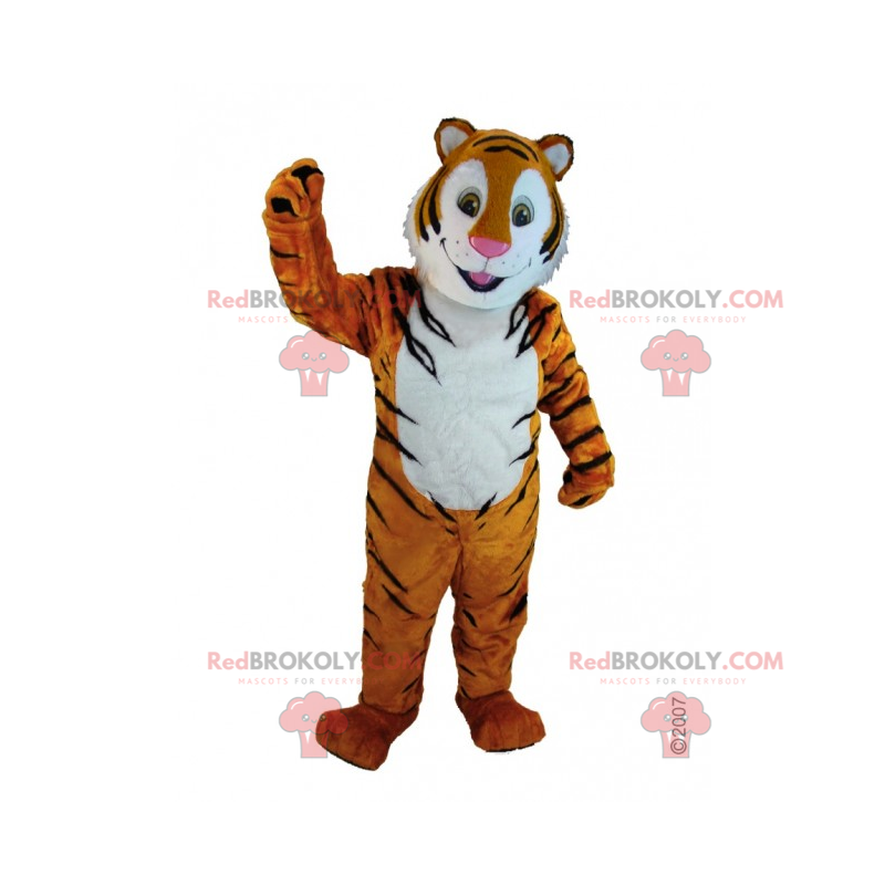 Mascotte de tigre souriant - Redbrokoly.com