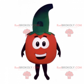 Mascota de tomate con sombrero de bruja - Redbrokoly.com