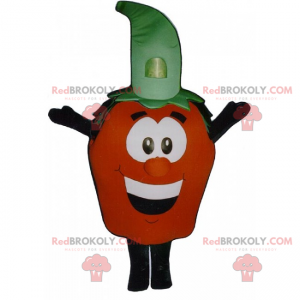Mascotte di pomodoro con volto sorridente - Redbrokoly.com