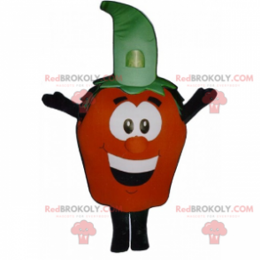 Mascote tomate com cara sorridente - Redbrokoly.com
