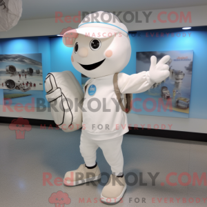 White But mascottekostuum...