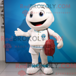 Hvid Men maskot kostume...