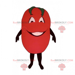 Lächelndes Tomatenmaskottchen - Redbrokoly.com