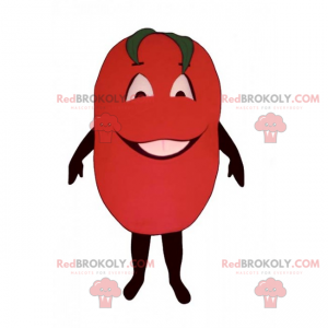 Mascote tomate sorridente - Redbrokoly.com