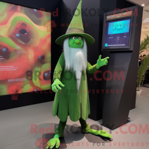Green Witch S Hat mascot...