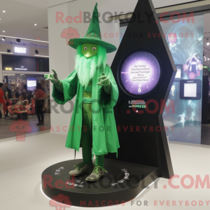Green Witch S Hat mascot...