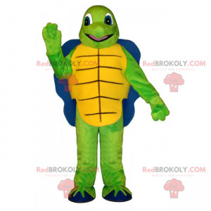 Mascotte de tortue avec carapace bleu - Redbrokoly.com