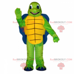 Mascote tartaruga com casca azul - Redbrokoly.com
