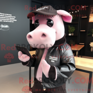 Roze Tapir-mascottekostuum...