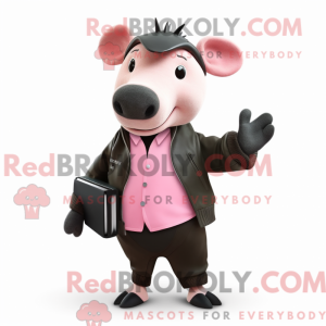 Roze Tapir-mascottekostuum...