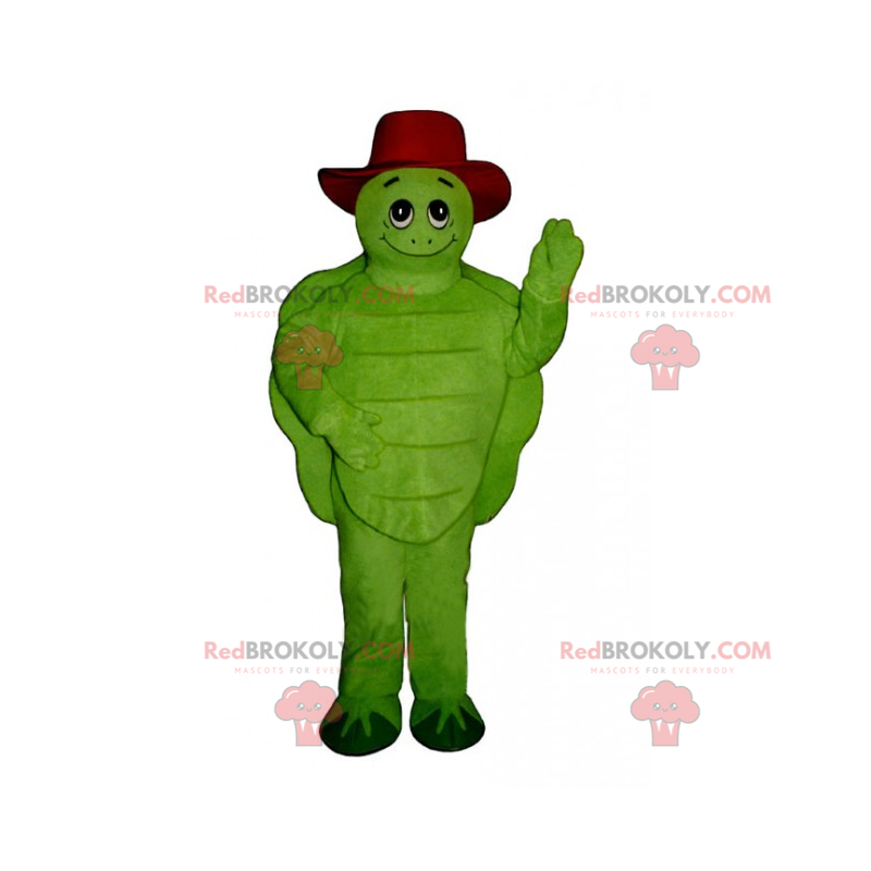 Skildpaddemaskot med hat - Redbrokoly.com