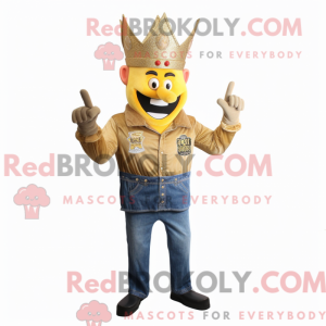 Gold King-maskotdraktfigur...
