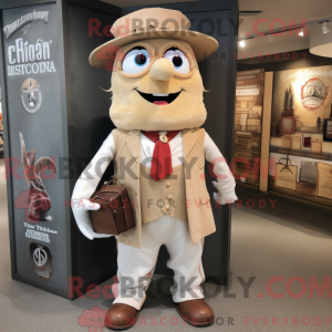 Tan Goulash mascot costume...