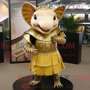 Costume mascotte de tatou...