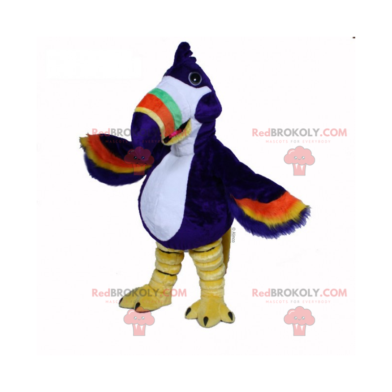 Mascotte de toucan multicolore - Redbrokoly.com