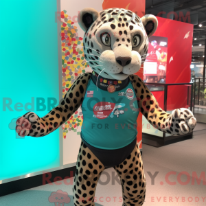 Jaguar maskot kostume...