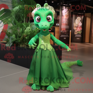 Groen Hydra-mascottekostuum...