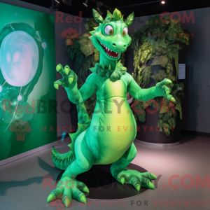 Groen Hydra-mascottekostuum...