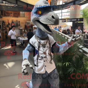 Sølv Deinonychus maskot...
