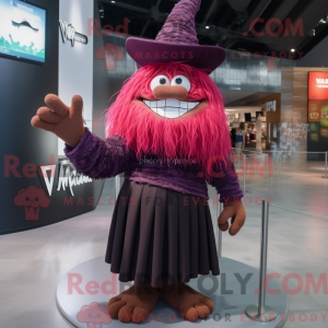 Maroon Witch S Hat mascot...
