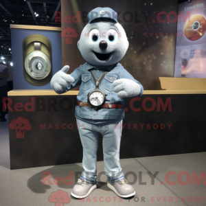 Grå armbåndsur maskot...