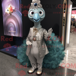 Silver Peacock mascot...