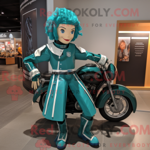 Teal Irish Dancer mascot...