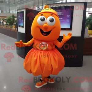 Orange Mango maskot kostume...