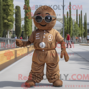 Brun Petanque Ball maskot...