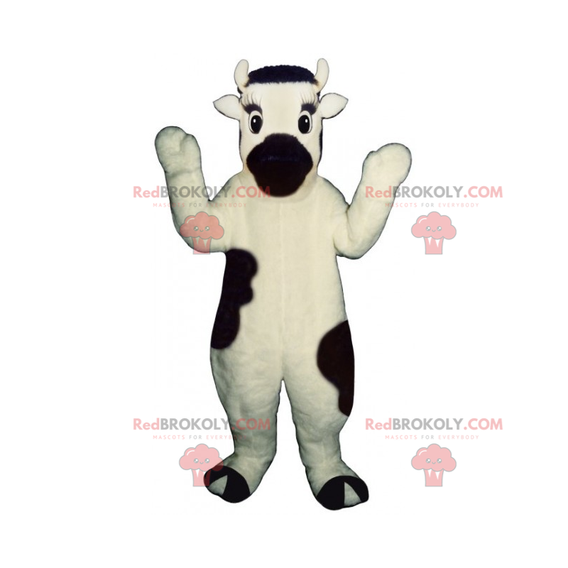 Mascote vaca com nariz preto - Redbrokoly.com