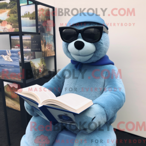 Sky Blue Navy Seal mascot...