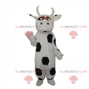 Kráva maskot s červenýma očima - Redbrokoly.com