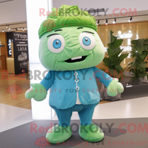 Cyaan Kool mascottekostuum...