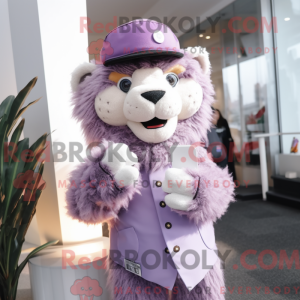 Lavendel leeuw mascotte...