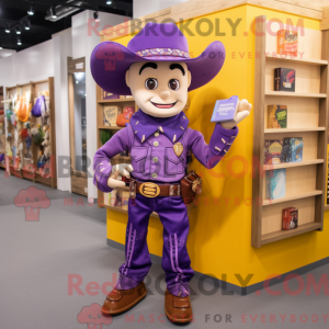 Purple Cowboy mascot...