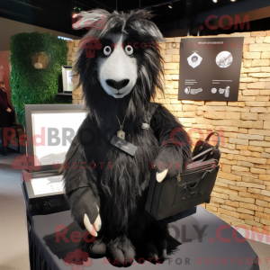 Sort Angora Goat maskot...