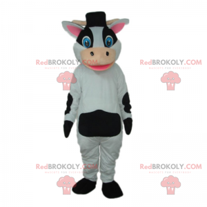 Koe mascotte met kleine hoed - Redbrokoly.com