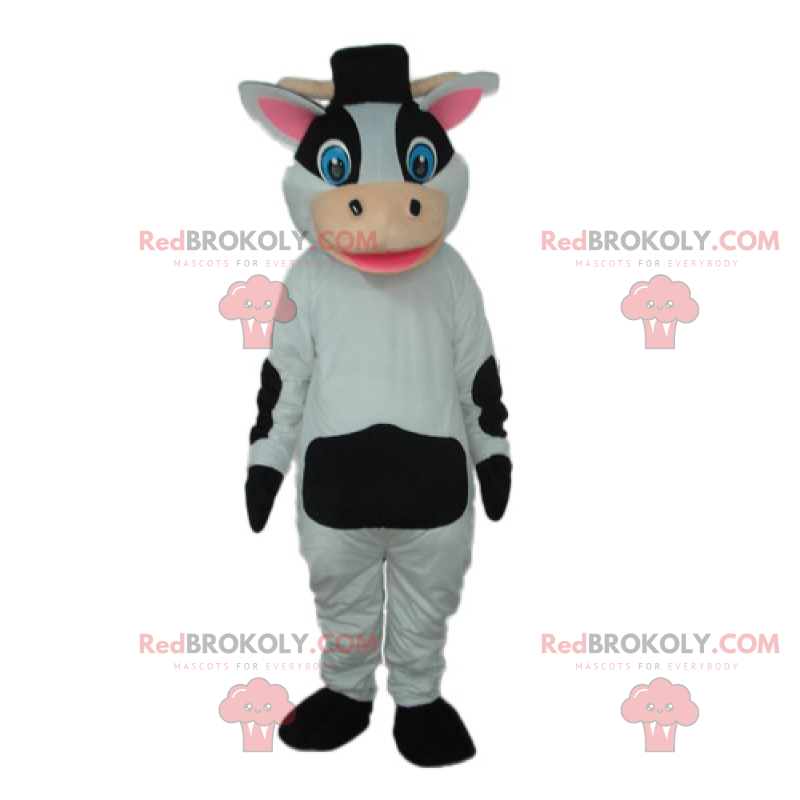 Ko maskot med lille hat - Redbrokoly.com