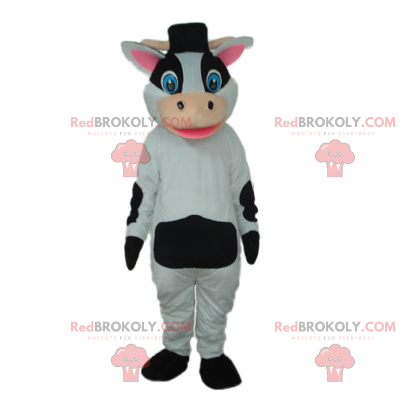 Kuhmaskottchen mit kleinem Hut - Redbrokoly.com