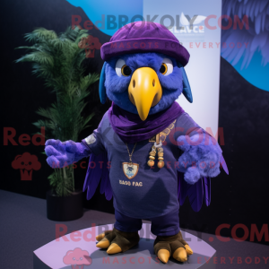 Lilla Macaw maskot kostume...