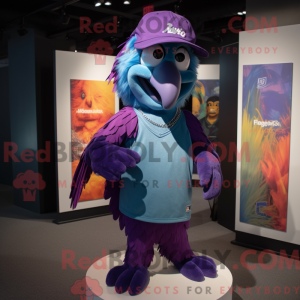 Lilla Macaw maskot kostume...
