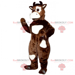 Koe mascotte met oogvlek - Redbrokoly.com