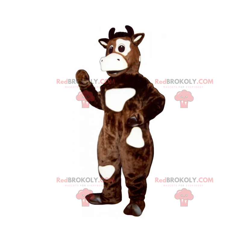 Mascote vaca com mancha no olho - Redbrokoly.com