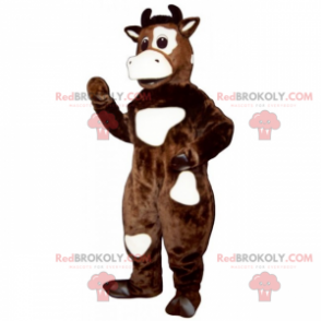 Koe mascotte met oogvlek - Redbrokoly.com