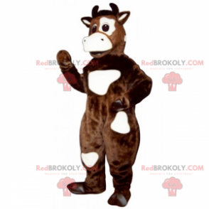 Mascote vaca com mancha no olho - Redbrokoly.com