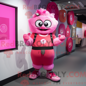 Costume mascotte de Pink...