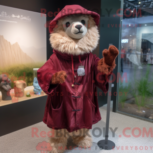 Maroon Alpaca mascot...