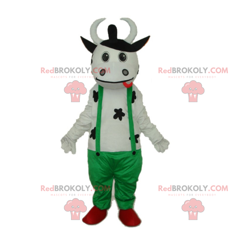 Maskot kráva v montérkách - Redbrokoly.com