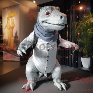 Sølv Iguanodon maskot...