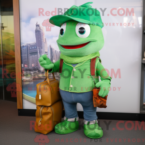 Green Cod maskot kostume...